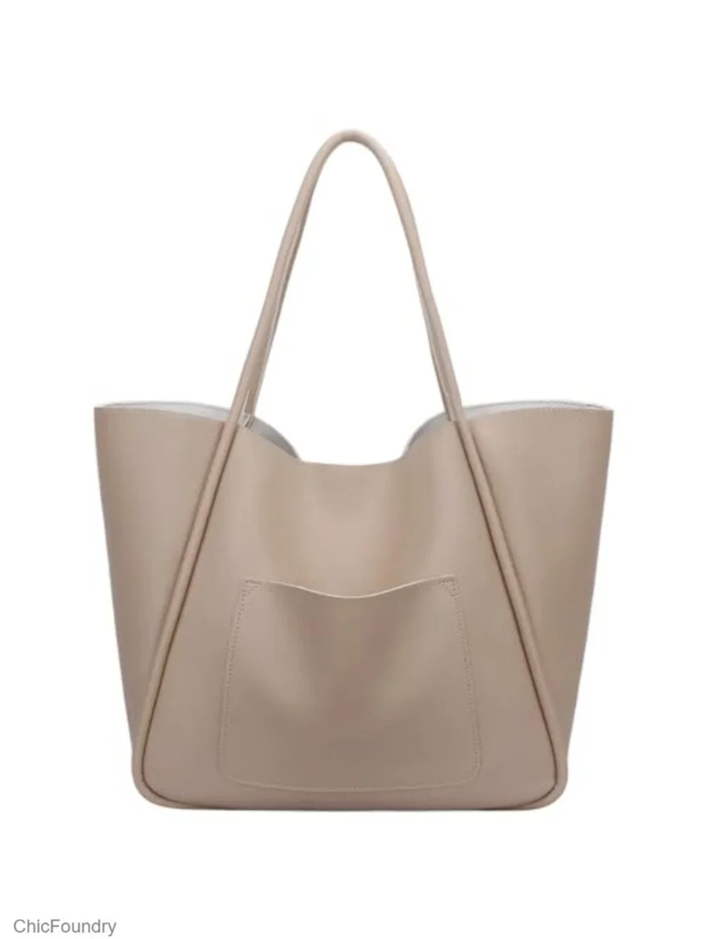 Vegan Leather Tote Bag Women Large Capacity Shoulder Purse Travel Work